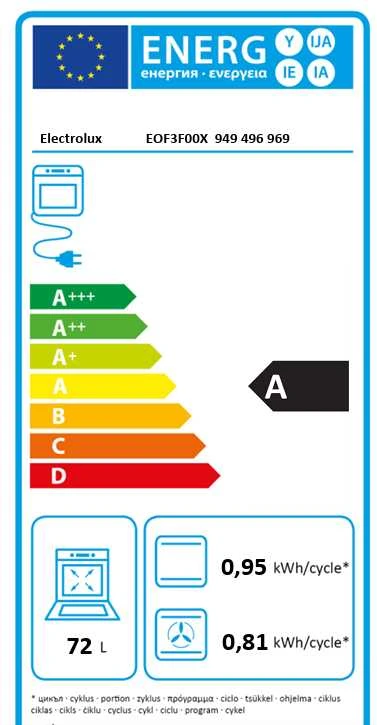 Orkaitė Electrolux EOF3F00X