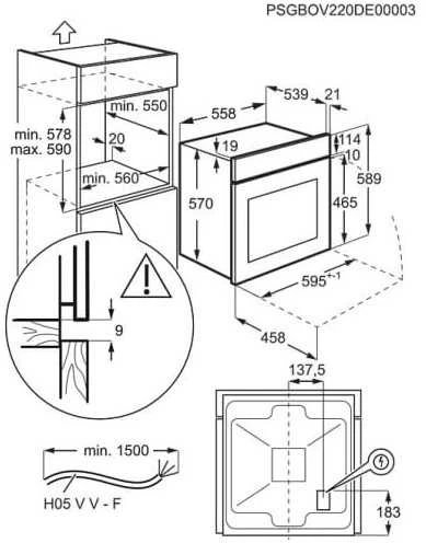 Orkaitė Electrolux EOH3H40BX