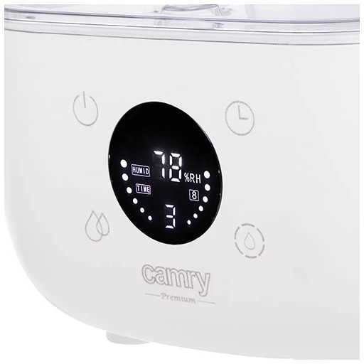 Camry | CR 7973w | Drėkintuvas | 23 W | Vanduo bako talpa 5 L | Tinka kambariams iki 35 m² | Ultragarsinis | Drėkinimo pajėgumas 100-260 ml/val | Baltas