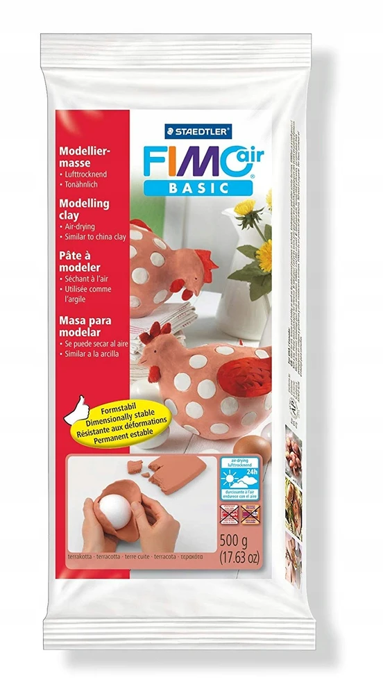 Oro džiūstantis modeliuojamasis pasta - FIMO - air BASIC - Kūno spalva - 500g - 97% natūralus