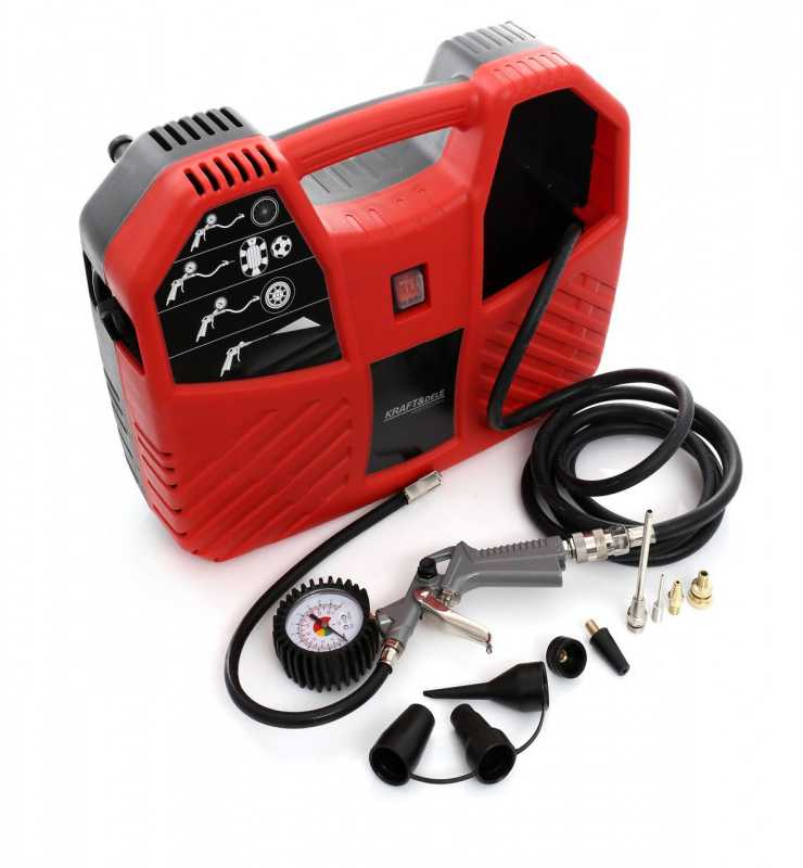 Kraftampdele Oro kompresorius su priedais, 1100w+11 priedų, Kraftdele
