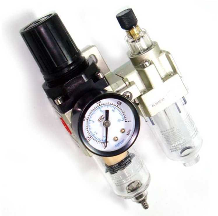 Kraftampdele Oro srauto reguliatorius su filtru, 10bar, Kraftdele