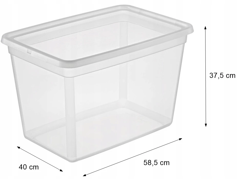 Orplast Pojemnik na zabawki 60 L plastikowy su pokrywą click szczelną