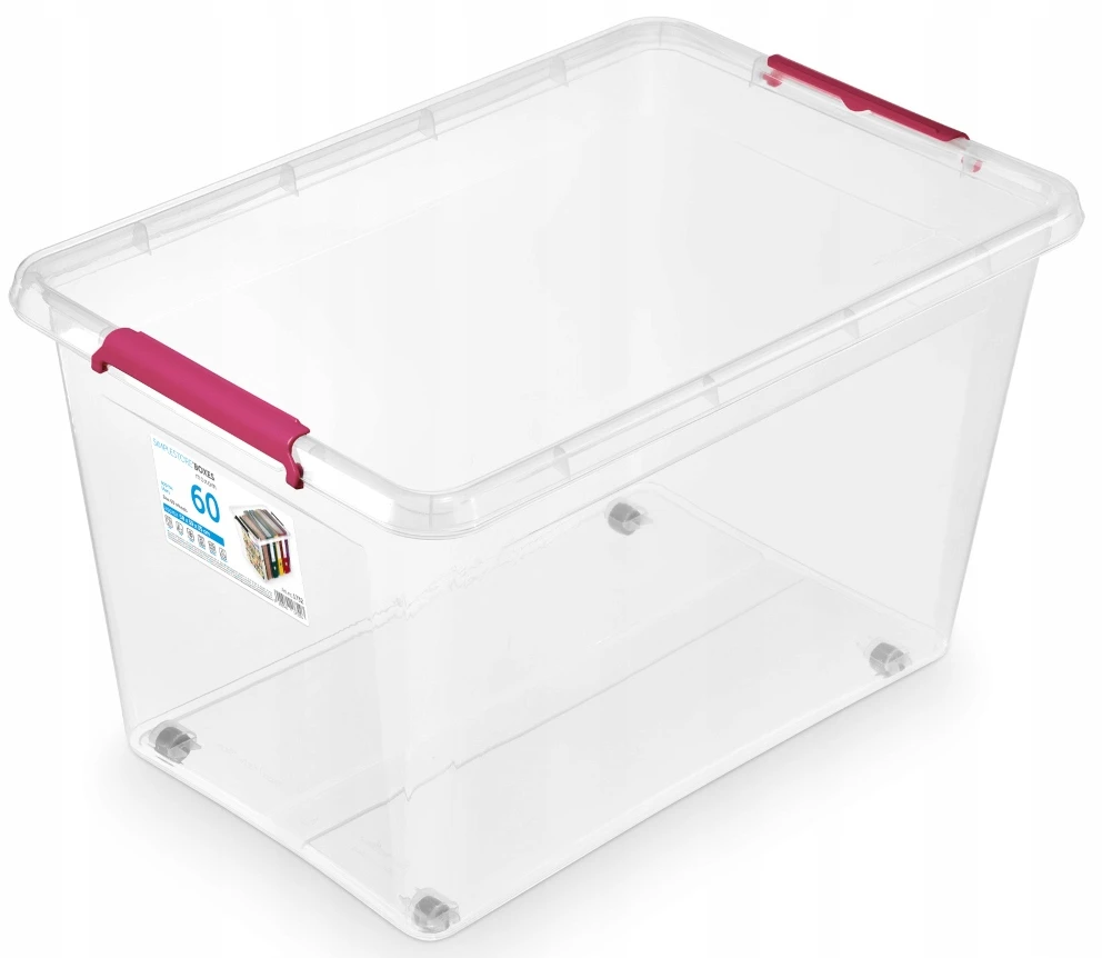 Orplast Pudełko 60 l plastikowe na zabawki indas su pokrywą organizer na kółkach