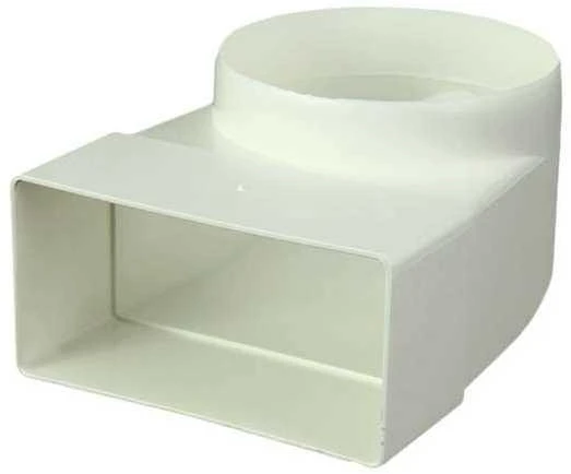 Ventiliacijos alkūnė EUROPLAST KLD 110 x 55mm D100 90°