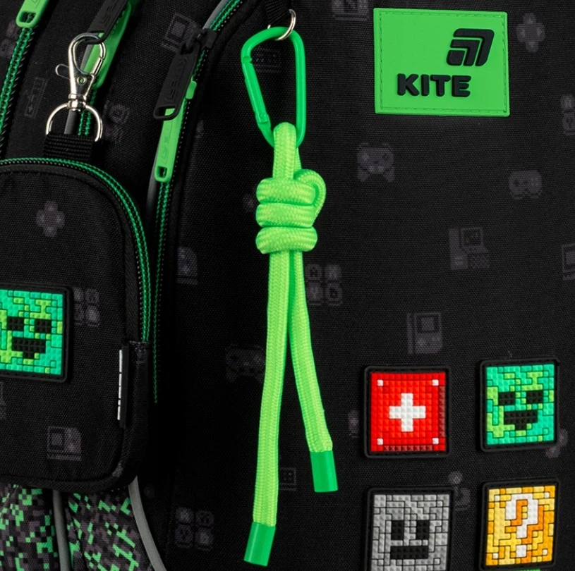 Ortopedinė mokyklinė kuprinė Kite Pixel berniukui, 15 l