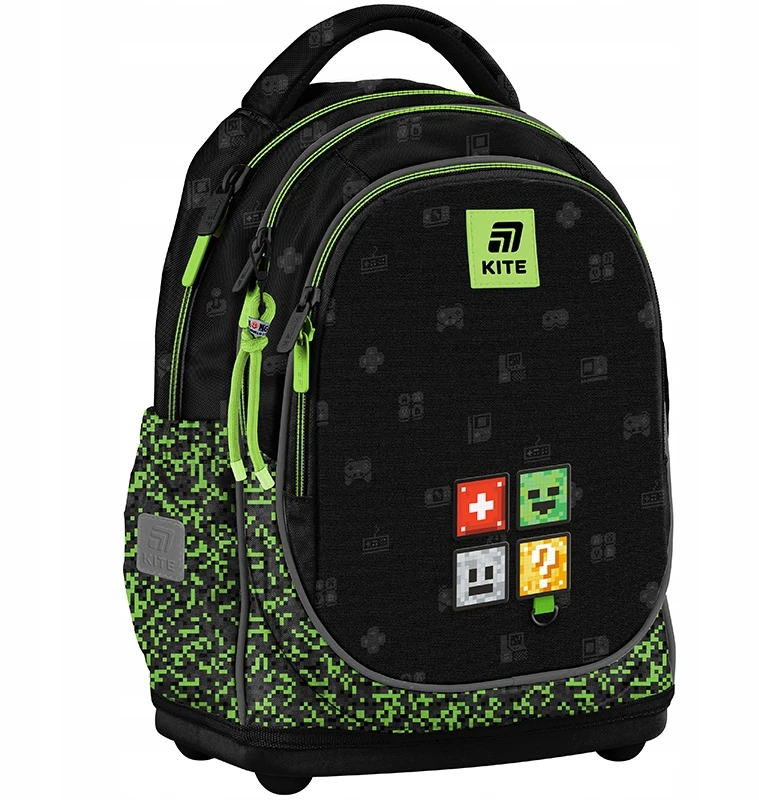 Ortopedinė mokyklinė kuprinė Kite Pixel berniukui, 15 l
