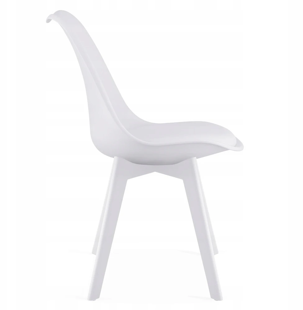 Oskar Vidaus kėdė MARK su ekologiškos odos pagalvėle, balta, 82 cm