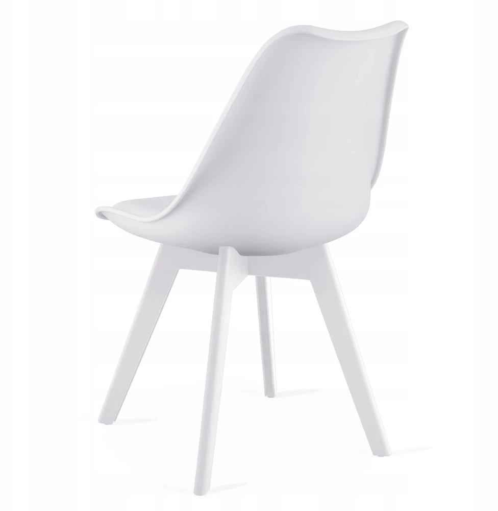 Oskar Vidaus kėdė MARK su ekologiškos odos pagalvėle, balta, 82 cm