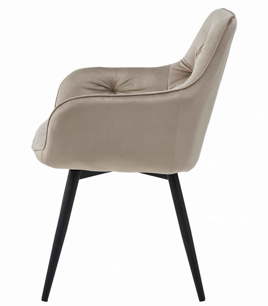 Oskar MINŠTA VELIŪRO SUKAMA KĖDĖ TAMSIAI BEIGE Svetainė Virtuvė YORK 360
