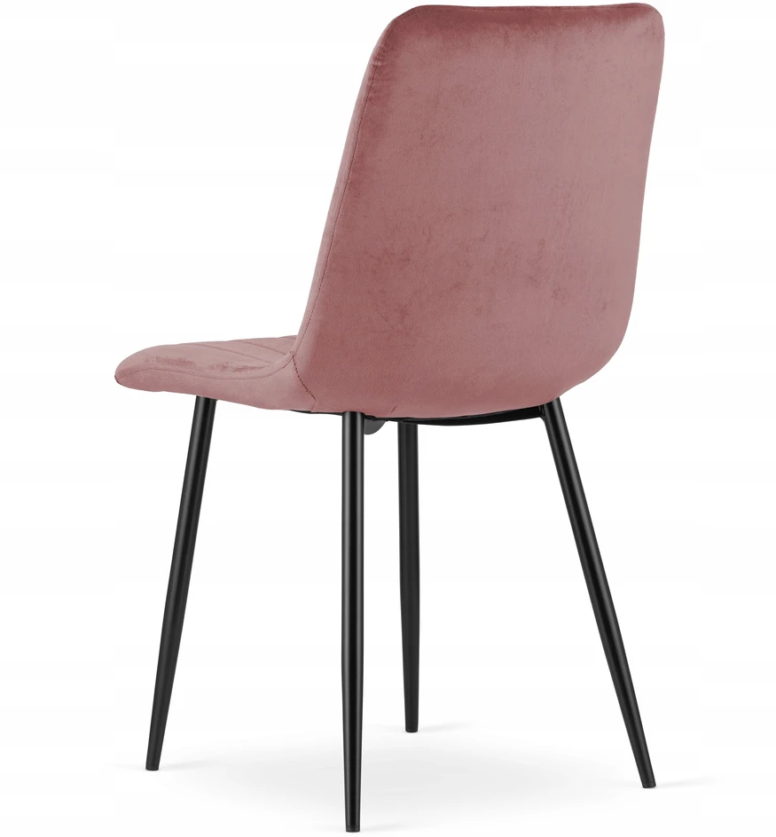 Oskar Kėdė su veliūriniu apmušalu ir metalinėmis kojomis, rožinė, 87 cm