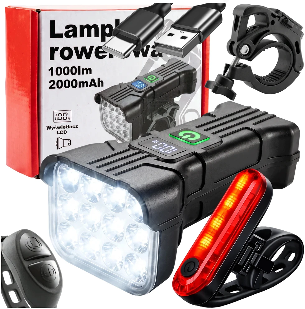 Oświetlenie rowerowe TODOMI LAMPKA 1000 LM 1000 lm akumulator