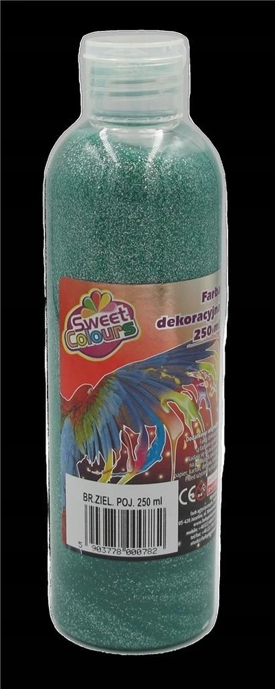 Otocki Dekoratyviniai žali dažai su blizgučiais 250ml
