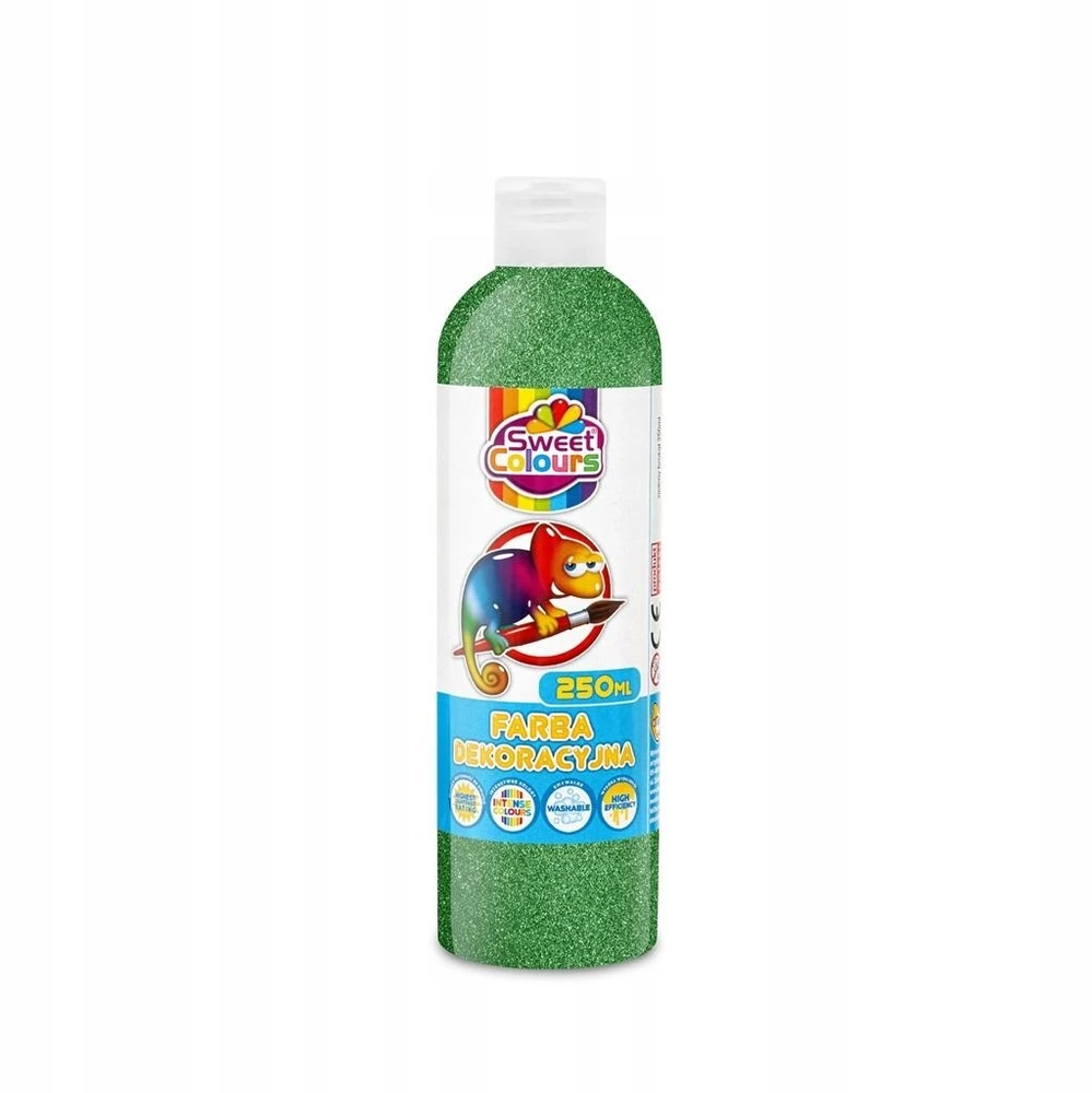 Otocki Dekoratyviniai žali dažai su blizgučiais 250ml