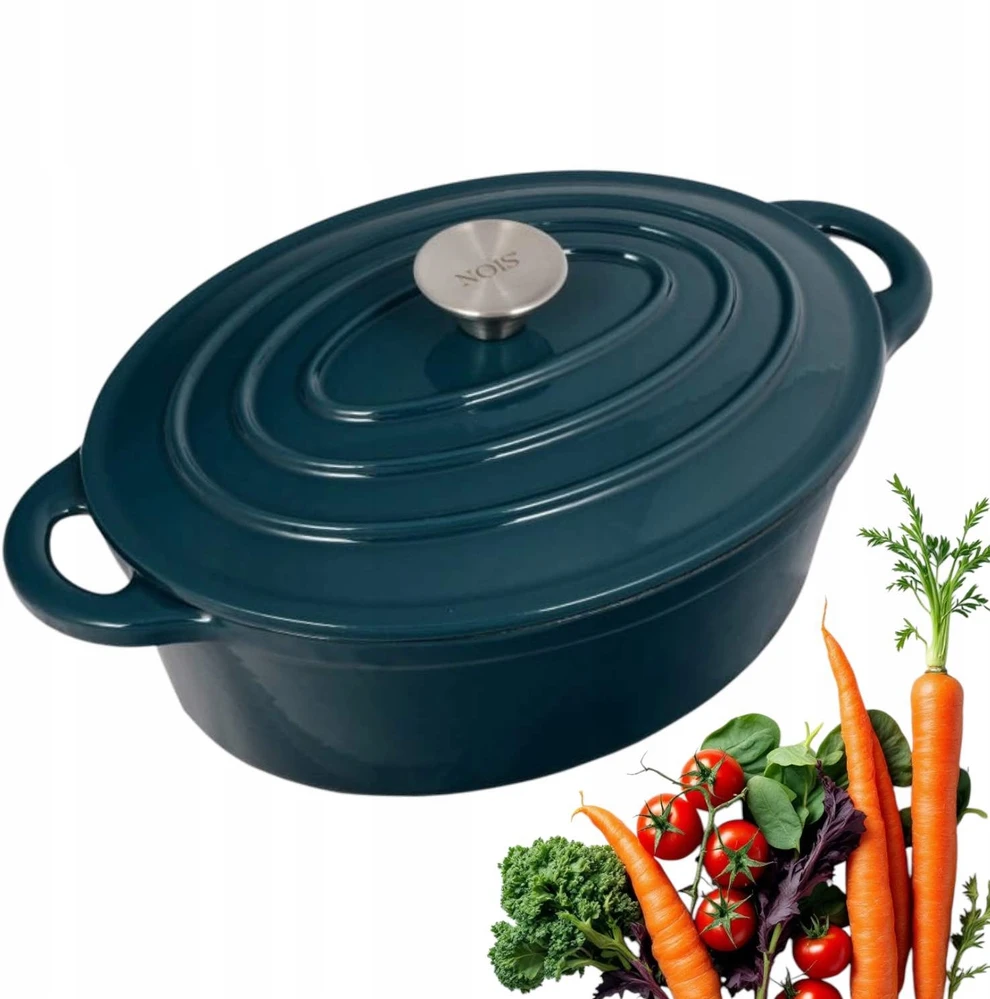 Ovalus ketaus puodas Tierra 30cm 4L marine NOIS