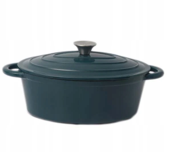 Ovalus ketaus puodas Tierra 30cm 4L marine NOIS