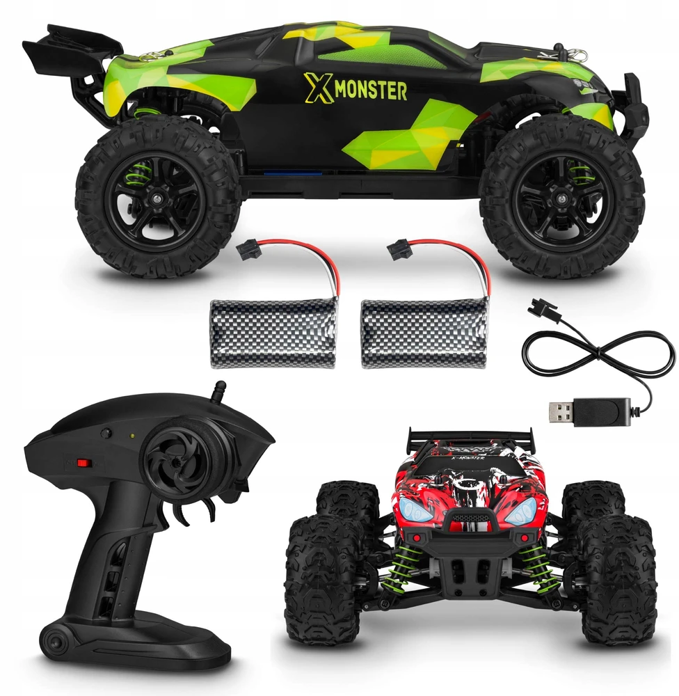Overmax RC nuotoliniu būdu valdomas automobilis 40min 100m 4x4 30km/h 2xbaterija 1:18 + BŪSTAS