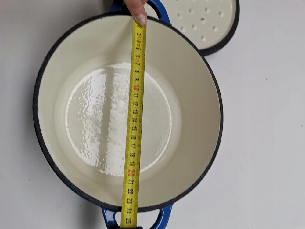 Overmont Emaliuotas ketaus kepimo indas - troškintuvas 24 cm