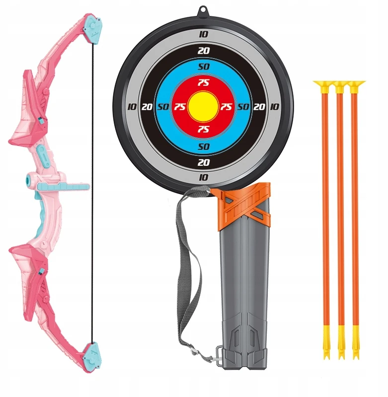 Owl Tech LED GLOWING BOW 3 ARROW SHIELD QUIVER SAUGAUS šaudymo RINKINYS