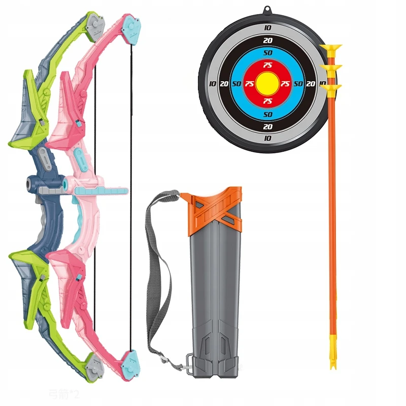 Owl Tech LED GLOWING BOW 3 ARROW SHIELD QUIVER SAUGAUS šaudymo RINKINYS