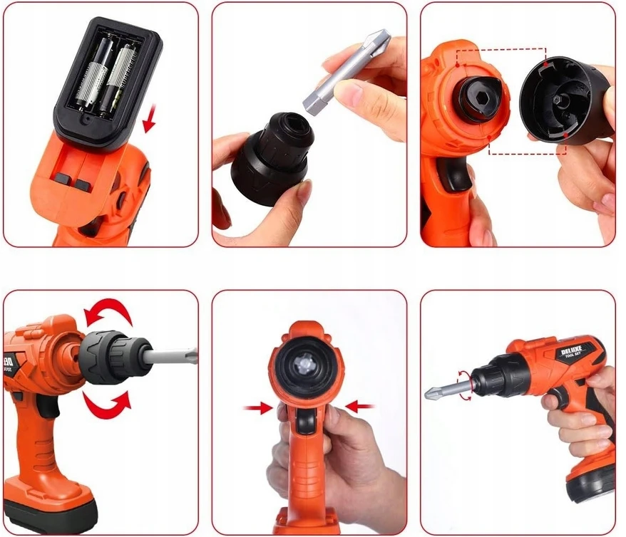 Owl Tech „Pasidaryk pats“ (pasidaryk pats) „DIY KIT“ DIRBTINĖS ĮRANKIŲ DĖŽĖ, BATERIJA MAITOMAS GRĄŽtuvas 65 vnt.