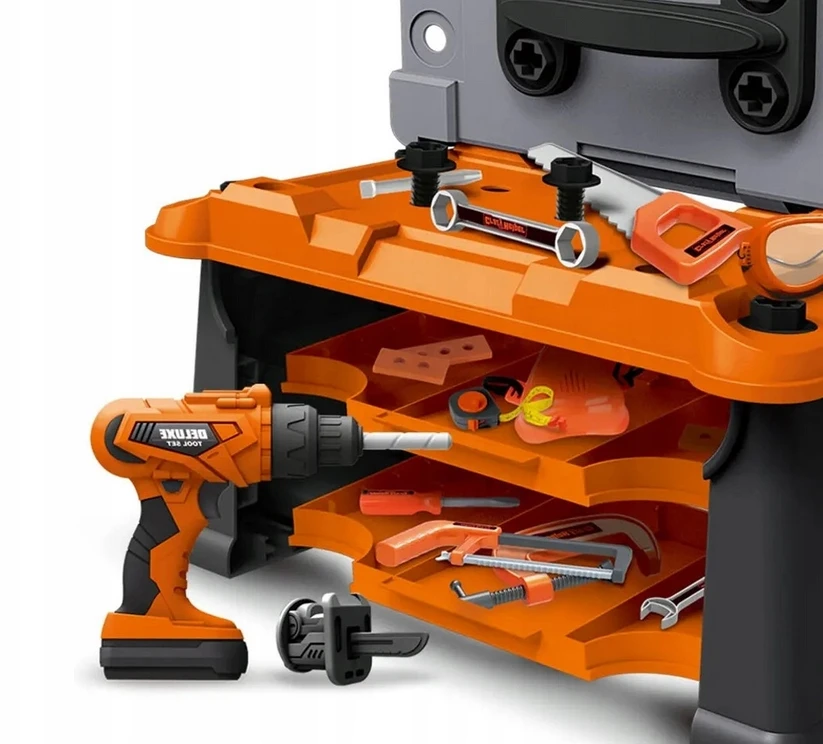 Owl Tech „Pasidaryk pats“ (pasidaryk pats) „DIY KIT“ DIRBTINĖS ĮRANKIŲ DĖŽĖ, BATERIJA MAITOMAS GRĄŽtuvas 65 vnt.