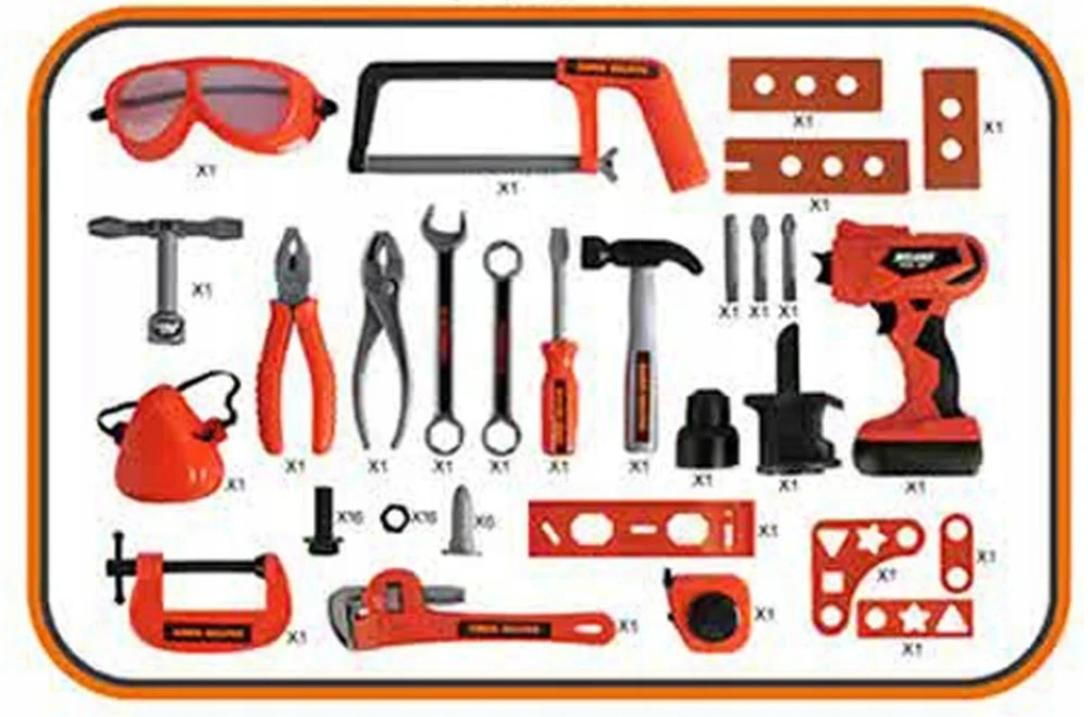 Owl Tech „Pasidaryk pats“ (pasidaryk pats) „DIY KIT“ DIRBTINĖS ĮRANKIŲ DĖŽĖ, BATERIJA MAITOMAS GRĄŽtuvas 65 vnt.
