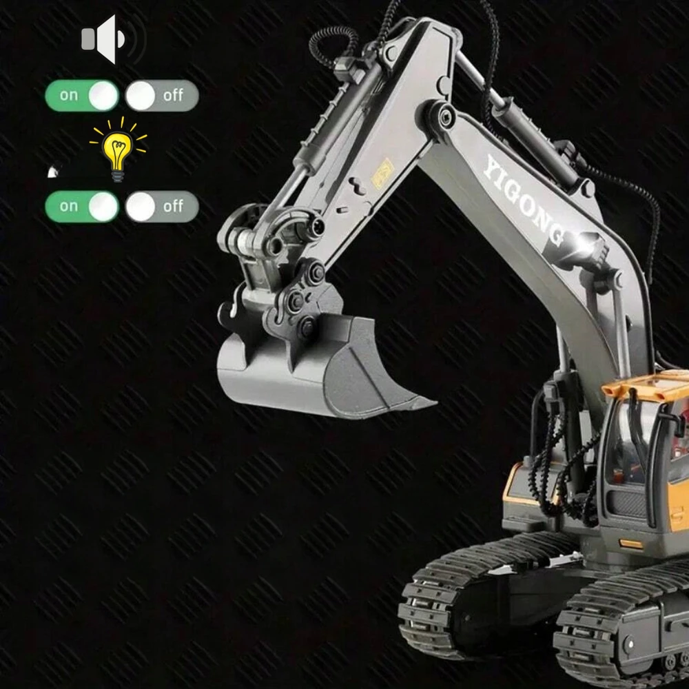 Owl Tech RC EKSKAVATORIUS NUOTOLINIO KONTROLĖS 2,4 GHz 360° KAUŠAS 2x Akumuliatorius 11 KAN.