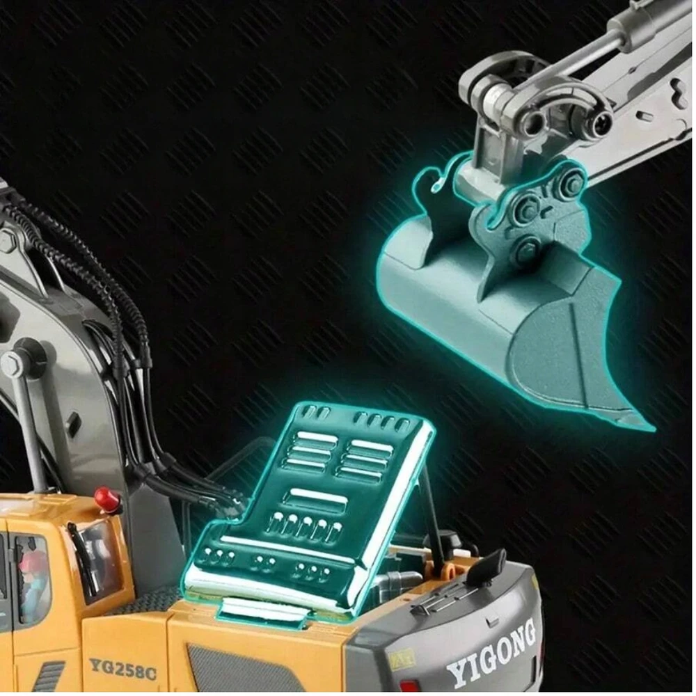 Owl Tech RC EKSKAVATORIUS NUOTOLINIO KONTROLĖS 2,4 GHz 360° KAUŠAS 2x Akumuliatorius 11 KAN.