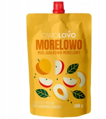 OWOLOVO vaisių putėsiai vaikams VAMZDŽIŲ SKANČIŲ MIŠINIS 12 x 200 g
