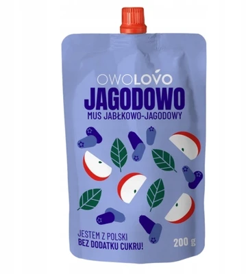 OWOLOVO vaisių putėsiai vaikams VAMZDŽIŲ SKANČIŲ MIŠINIS 12 x 200 g