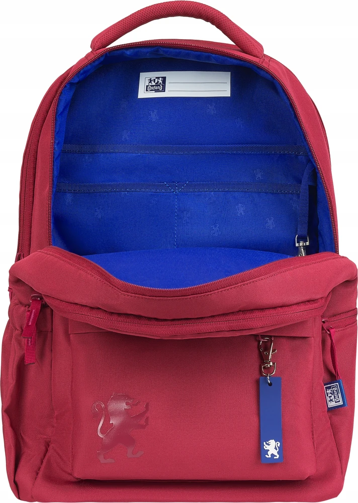 Oxford mokyklinė kuprinė 3 skyrių, 26l, bordo spalvos