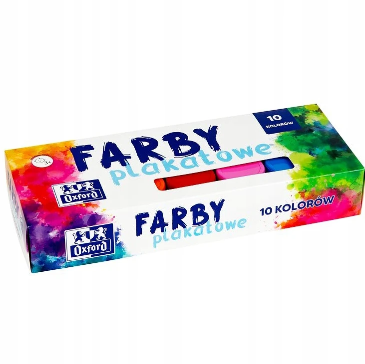 Oxford plakatų dažai, 10 spalvų, 20ml