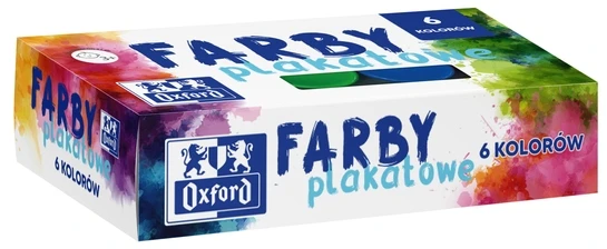 Oxford Plakatų dažai, 6 spalvos, 20 ml