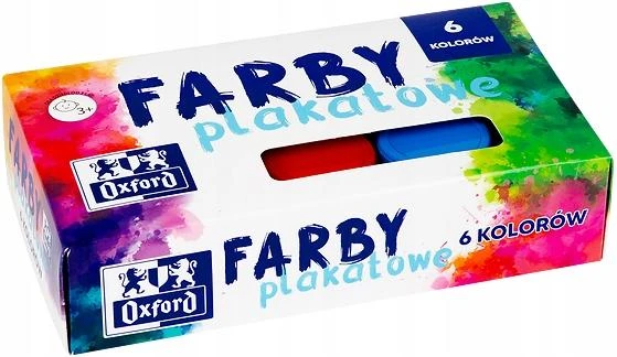Oxford Plakatų Dažai 6 Spalvų, 20 ml Kiekviena