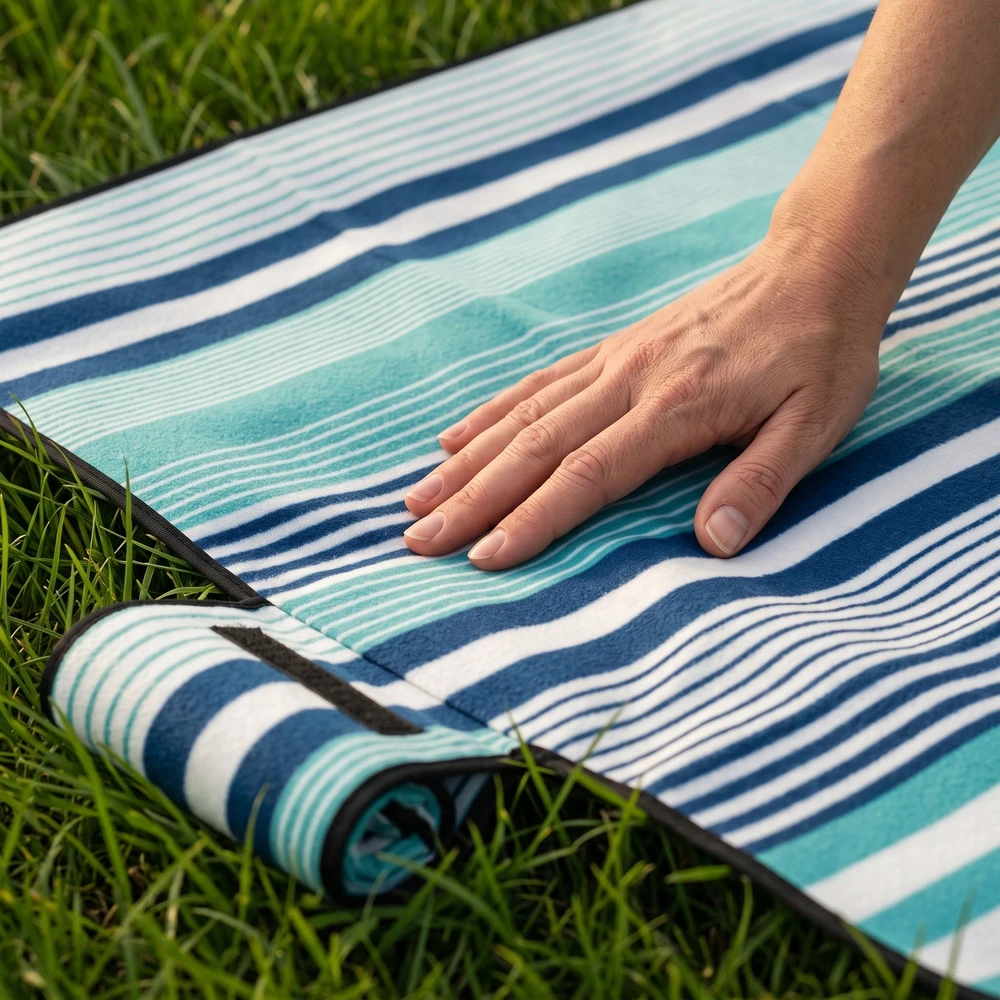 Łóżkoholicy Pikniko ir paplūdimio pledas Pablo 200x200 cm su aliuminine izoliacija
