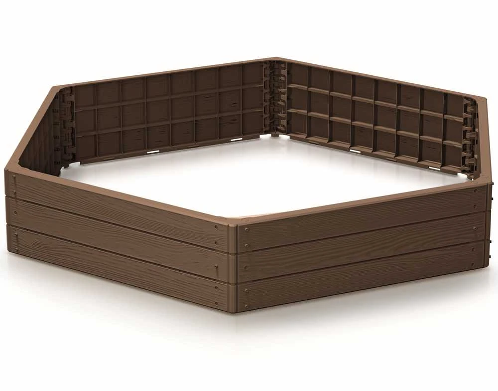 Prosperplast Paaukštinta lysvė Base Woody 148x129x25cm plastikinė/ruda