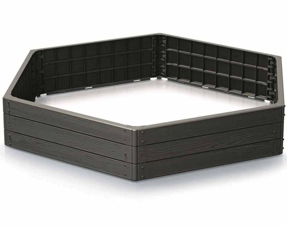 Prosperplast Paaukštinta lysvė Base Woody 148x129x25cm plast./antracito sp.