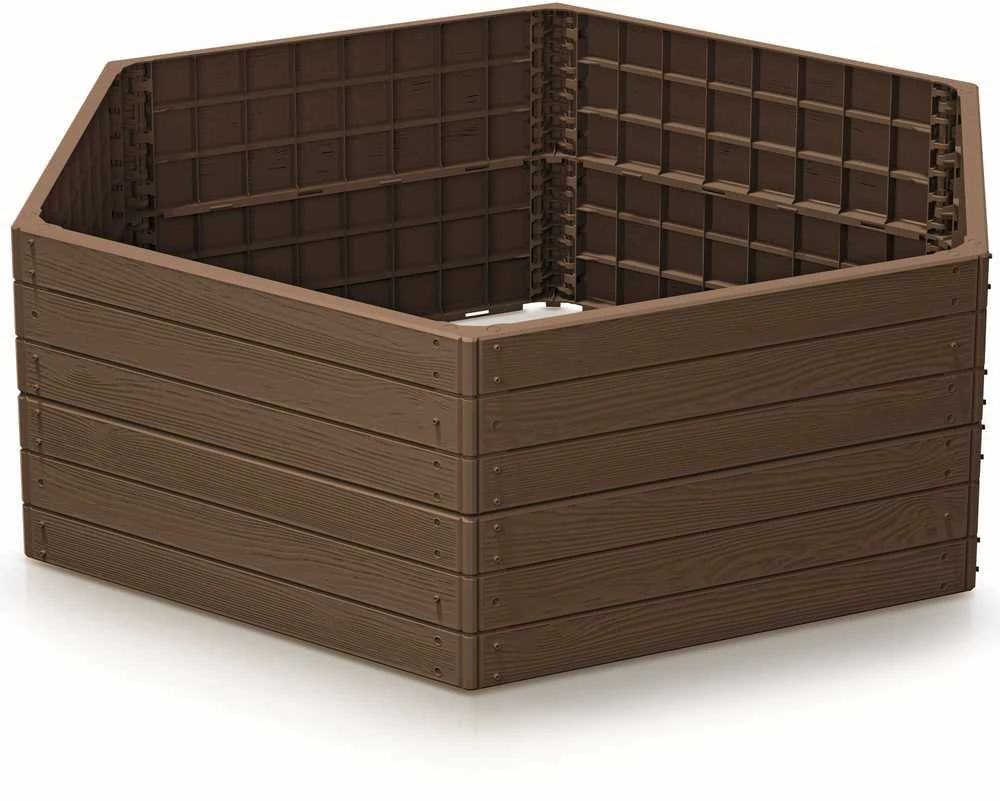 Prosperplast Paaukštinta lysvė Base Woody 148x129x25cm plastikinė/ruda
