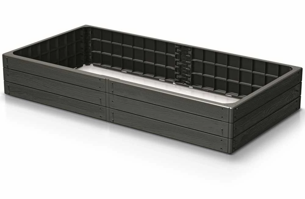 Prosperplast Paaukštinta lysvė Base Woody 149.2x75.6x25cm plast./antracito sp.