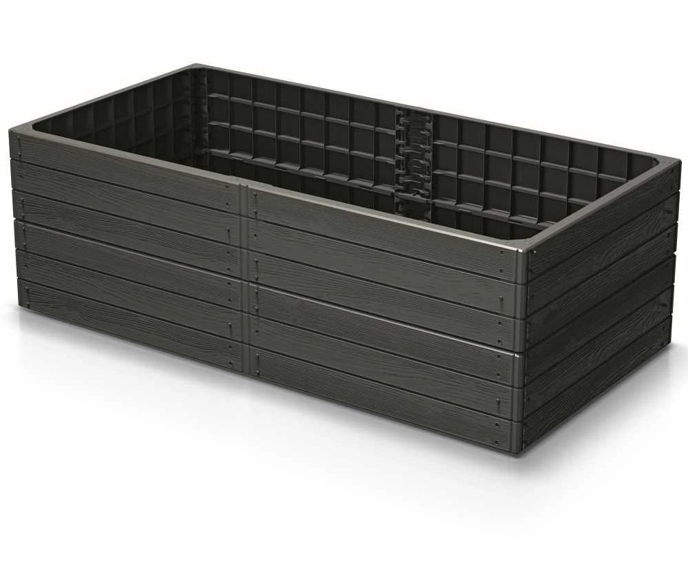 Prosperplast Paaukštinta lysvė Base Woody 149.2x75.6x25cm plast./antracito sp.