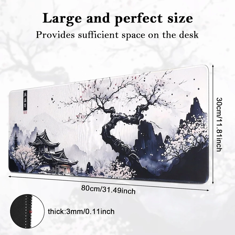 PAD 80X30CM FLORAL GAMING MOUSE XXL STALO PELĖ