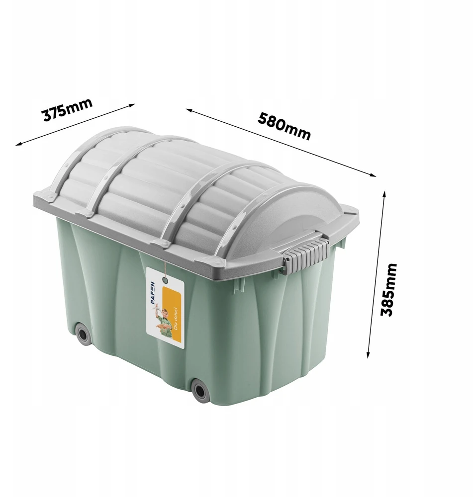 Pafen Kufer na kółkach indas na zabawki Pirat-Box XL