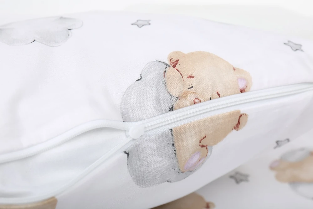 PAGALĖS UŽVALGALAS 40x60 cm MEDVILNĖ 100% JASIEK BABYMAM užtrauktukas