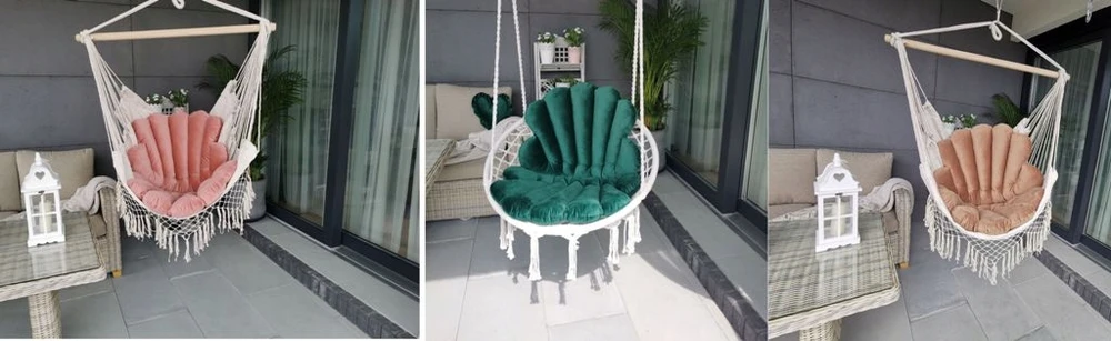 Pagalvė kokonui / sūpynėms / hamakui - pakabinamas fotelis MUSZLA 110 cm
