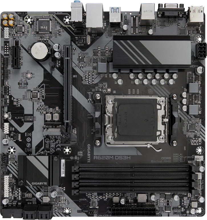 GIGABYTE A620M DS3H AM5 2xDDR5 4xSATA 1xM.2
