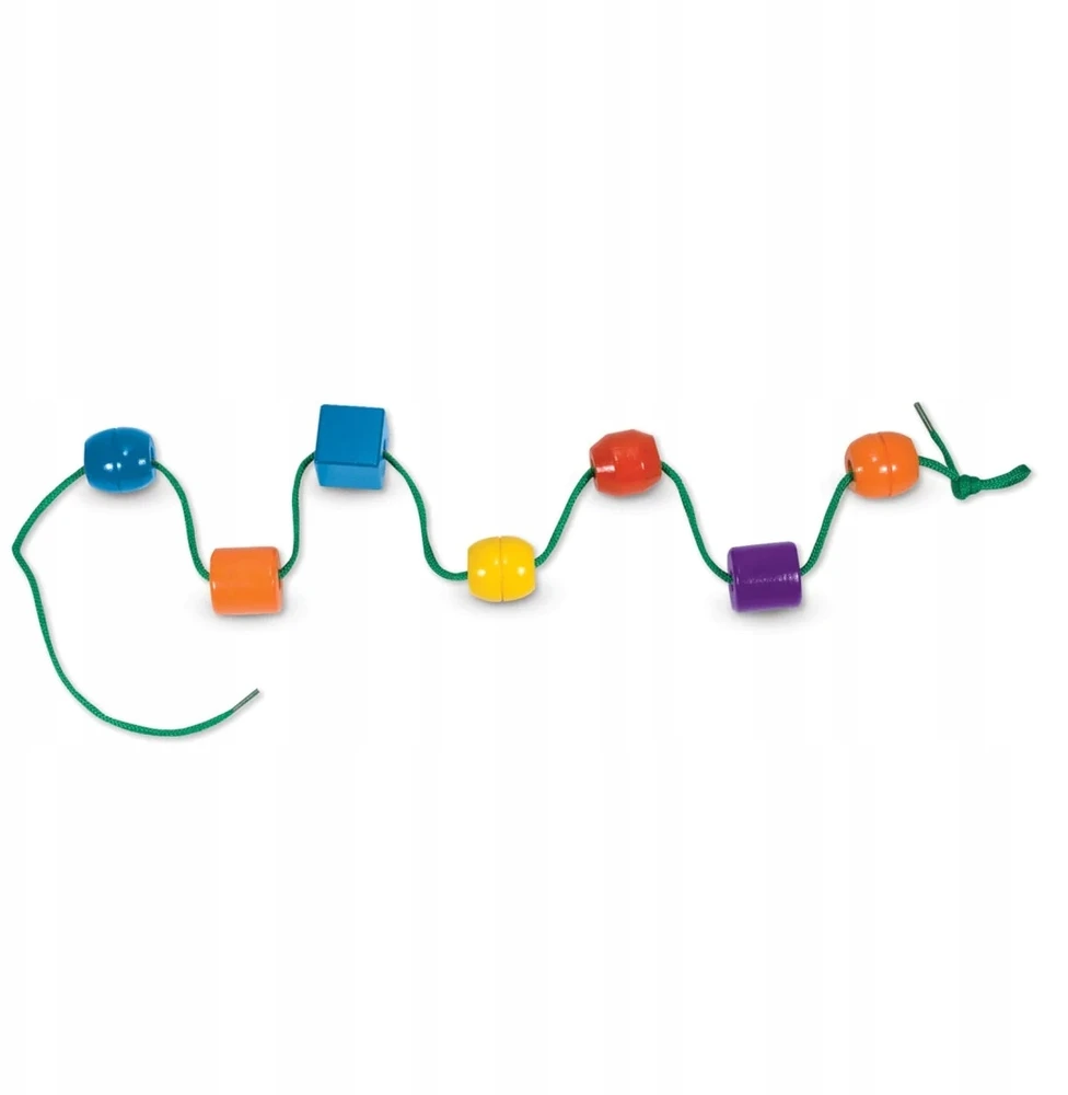 Pagrindinių raištelių karoliukai - MELISSA & DOUG - Trisdešimt medinių karoliukų - Mišrus - Nuo 3 metų