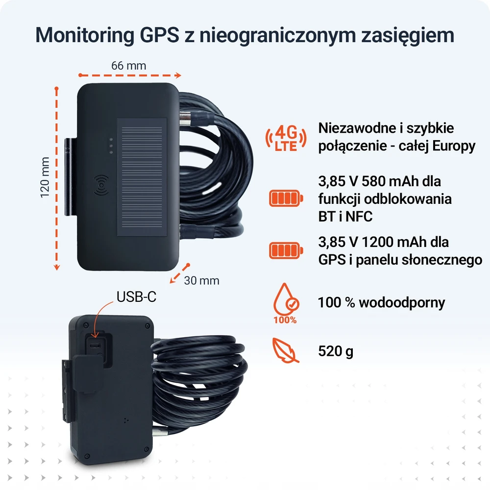 PAJ GPS dviračio signalizacija 4G elektroninis dviračių apsaugos nuo vagystės lokatorius, maitinamas saulės energija