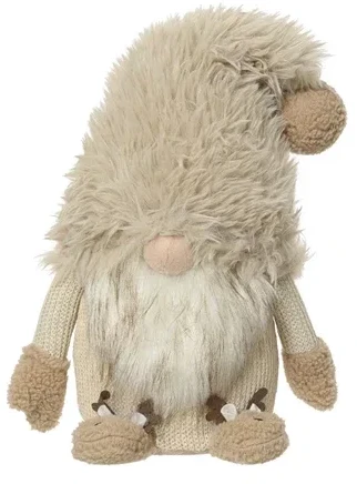 Decoris Pakabinama kalėdinė dekoracija GNOME SITTING, kreminės sp., 11 x 17 x 48 cm, 1 vnt