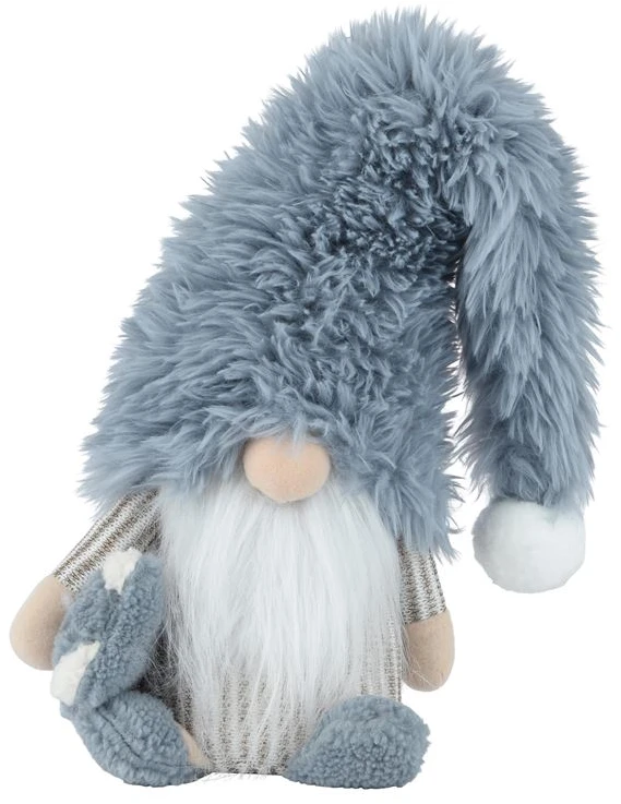 Decoris Pakabinama kalėdinė dekoracija GNOME SITTING, kreminės sp., 11 x 17 x 48 cm, 1 vnt